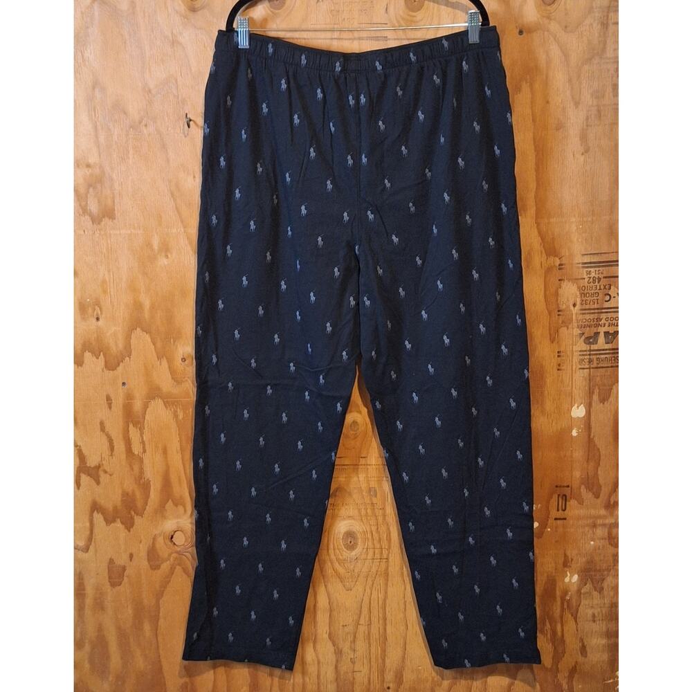 Polo Ralph Lauren Pajama Pants Men's 2XT Black Logo Loungewear Relaxation Sleep